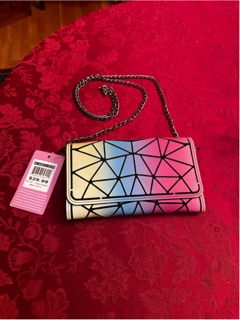 NVOG Multicolor Geometric Wallet On Chain - Picture 1 of 6